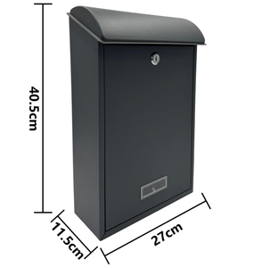 Buzón de Pared Antirrobo de Acero con Cerradura de Llave, Resistente a la Intemperie, con Recubrimiento en Polvo, Gran Capacidad para Cartas, Periódicos y Correo - Product Image 4