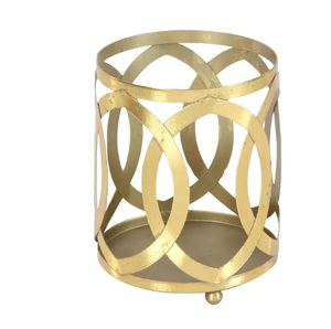 Support de bougie votive doré mat rustique pour table, intérieur et extérieur, pour bougies chauffe-plat, décoration maison, hôtel, bureau, mariage, fête - Product Image 1