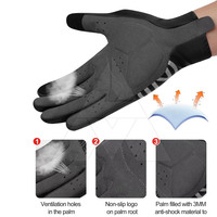 Guantes de Ciclismo de Montaña de Cuero de Alta Calidad con Capacidad de Pantalla Táctil, Resistentes al Desgaste para las Cuatro Estaciones, Guantes de Carreras Unisex para Exteriores