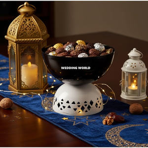 Tazón de Chocolate de Alambre de Hierro con Diseño de Hojas, Redondo, Decorativo para Mesa, de Lujo, Nuevo - Product Image 2