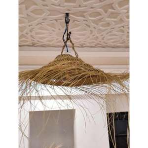 Abat-jour en laiton et rotin marocain fait main, éclairage décoratif, fournisseur en gros USA Etsy eBay Shopify, livraison directe - Product Image 1