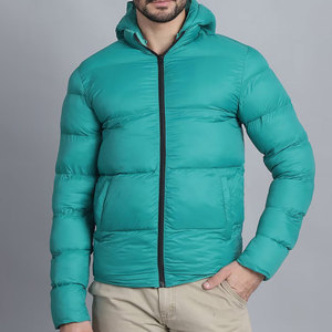 Blouson matelassé pour temps froid avec coque extérieure protectrice, blouson matelassé décontracté pour homme avec rembourrage doux et sensation de chaleur - Product Image 1