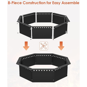 เตาเตาไฟขนาดเล็กไร้ควันทำจากเหล็กชุบสังกะสีสะอาดมีสีอุณหภูมิสูงสำหรับการไหลเวียนของอากาศสูงสุด - Product Image 2