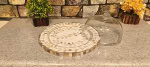 Plateau en nacre en acrylique fabriqué à la main Design arabe élégant pour les bonbons, les dates et la présentation de cadeaux d'occasion spéciale - Product Image 6