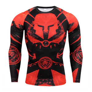 Camisas de compresión de fitness diseñadas 2025 para hombres Impresión de sublimación personalizada MMA BJJ GI Rash Guard OEM/ODM aceptado para adultos - Product Image 3
