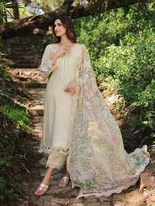 Nouveau Pakistanais Brodé Georgette avec Perle Applique Travail Numérique Imprimé Georgette En Mousseline De Soie Dupatta Costume Collection Pour Les Femmes - Product Image 4