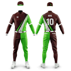 Proveedor de Uniformes de Béisbol Sublimados Personalizados en Pakistán, Diseño de Color Personalizado, 100% Poliéster, Transpirable, de Alta Calidad, para Equipos, Tallas Grandes - Product Image 1