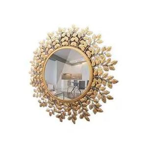Miroir mural décoratif doré de qualité supérieure feuilles métalliques Design pour la maison hôtel couloir chambre salon utiliser miroir mural - Product Image 1