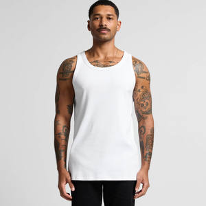 Stock Wholesale Rib Sleeveless 100% Cotton Singlet <b>Men</b> T Shirt Wholesale New Arriving Cotton Polyester <b>Tank</b> <b>Top</b> T Shirts - Product Image 5