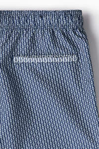 Short de Bain Homme Style Hip Hop Motif Solide Cordon Élastique Personnalisé 100% Coton Polyester Sublimation Couleur Bleue - Product Image 3