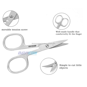 Ciseaux à cuticules DAVICON, ciseaux à ongles pour l'école, ciseaux à ongles professionnels, ciseaux à sourcils - Product Image 2