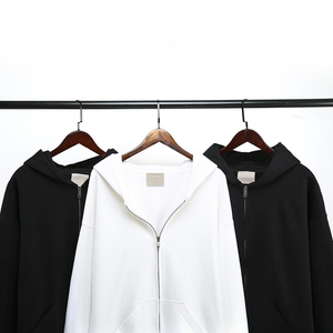 Sweat-shirts à capuche de haute qualité, sur mesure, double fermeture éclair, 460g, 100% coton, fermeture éclair intégrale, col zippé, pour femmes et hommes - Product Image 1