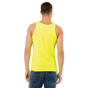 Ensemble de vente au détail 100% Airlume en coton peigné à anneaux 32 simple 4.2 oz jaune néon, réservoir de Jersey unisexe - Product Image 3