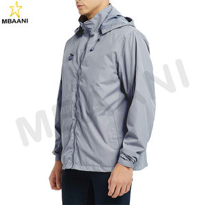 Veste coupe-vent légère pour homme, imperméable, avec capuche amovible - Product Image 2