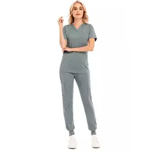 看護師ストレッチ医療女性スタイリッシュでファッショナブルなユニフォームジョガースクラブセット