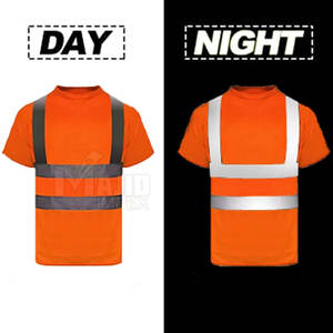 T-shirt à manches courtes réfléchissant pour la construction, respirant, haute visibilité, avec bande réfléchissante - Product Image 5