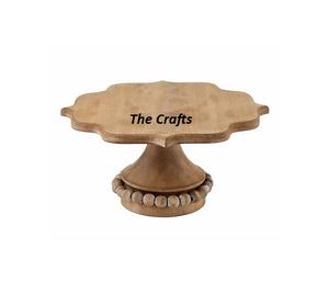 Support à gâteau couleur argent en bois et aluminium Support de service au chocolat de la plus grande qualité pour la maison et l'hôtel - Product Image 6