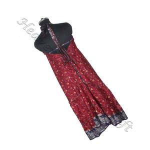 SD017 Saree / Sari / Shari vêtements indiens et pakistanais de l'Inde Hippy Boho vente chaude indien fait à la main Vintage Sari robe en soie - Product Image 4