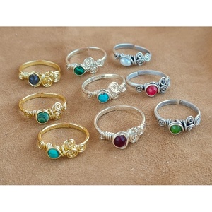 Colorful Stone Fashion <b>Rings</b> Gold and Silver Plated for Resale with Attractive Appeal - Product Image 1