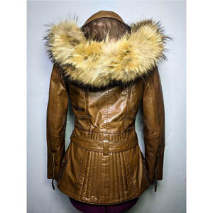 2025 nueva chaqueta de cuero de piel de oveja genuina de moda para mujer de manga larga otoño e invierno-producto terminado - Product Image 4