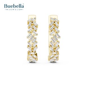 Vente chaude personnalisée 925 en argent Sterling fabriqué Baguette diamant boucle d'oreille pour les femmes partie porter - Product Image 2