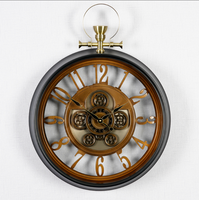 Jam Dinding Analog Quartz Logam Tradisional Gaya Eropa Armens, Tanpa Suara, Satu Sisi, untuk Dekorasi Ruang Tamu Rumah