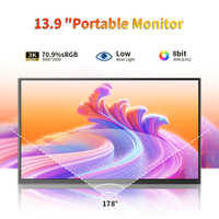 Monitor Portátil de 13.9 Pulgadas HD Dual Tipo-C IPS LCD para Juegos, HDR, Resolución 3k, Frecuencia de Actualización de 60Hz, Monitor para Laptop Mac