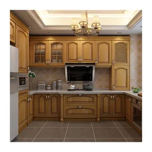 Một cửa toàn bộ nhà dự án tùy biến rắn gỗ nội thất nhà bếp cao cấp hiện đại Modular tủ bếp sản xuất