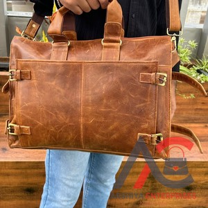 Custom Full Grain Leather <b>Briefcase</b> for Men Handcrafted Leather <b>Laptop</b> <b>Bag</b> for Men/Custom Design Cowhide Leather Messenger <b>Bags</b> - Product Image 1