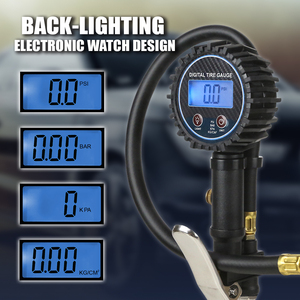 Manomètre numérique pour pneus Lematec 0-200 PSI avec écran LCD et fonction d'arrêt automatique, gonfleur de pneus - Product Image 2