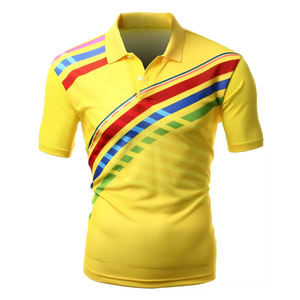 Polo à manches courtes pour hommes de haute qualité nouvelle mode imprimé Polyester Sublimation Golf Polos Direct usine en gros ODM - Product Image 3