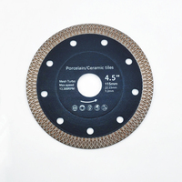 Lame de scie diamantée professionnelle TC-Tools 4,5'' Turbo Mesh Ultra Precision pour carrelage, porcelaine, céramique, Dekton, utilisation à sec ou humide, OEM