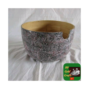 Cuenco de bambú ecológico con acabado natural hecho a mano para comidas diarias u ocasiones especiales perfecto para la Mesa rústica del hogar - Product Image 2