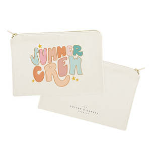 Bolsa de Maquillaje de Viaje de Gran Capacidad, de Lona de Algodón, Ecológica, Portátil, con Diseño de Letras, Duradera y Elegante - Product Image 2