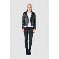 Veste en cuir véritable pour femme Taylor, coupe parfaite, fermetures éclair YKK, doublure en acétate, poches intérieures, matière en daim souple, tailles XXL/XL