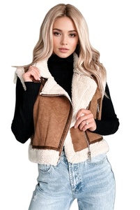 2025 Chaleco de cuero de invierno con cuello levantado y cremallera para hombre, Chaqueta corta acolchada de retazos de Color puro, abrigo impermeable al por mayor - Product Image 5