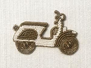 Breloque et porte-clés brodés à la main de haute qualité avec des perles de champignon, perles Zari, impression couleur complète, personnalisation - Création IQRA - Product Image 3