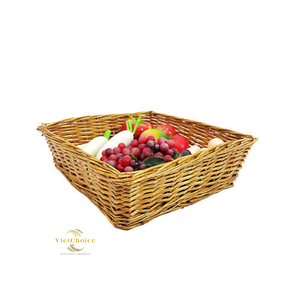 Panier de pique-nique stockage décoratif pour la maison Pot de fleur tissé à main rotin osier écologique moderne ovale panier d'accompagnement - Product Image 3