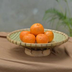 Tienphong Plateau à fruits rond décoratif en bambou tissé fait à la main Nongpoh Cadeau écologique, parfait pour la famille - Product Image 2