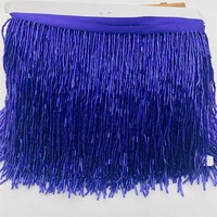 5 mètres en gros, franges de 15 cm en perles de verre lourdes de haute qualité, pompons cérémoniels personnalisés, garniture de rideaux couleur sur mesure