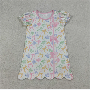 Vestido de Niña con Lazos Coloridos Rosa, Modelo GSD3245 - Product Image 5