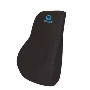 Almofada de apoio para costas lombares de espuma de memória de malha preta curvada de qualidade premium para costas ortopédicas a preço razoável