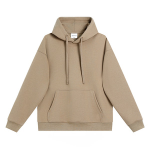 Sweat à capuche décontracté respirant pour hommes et femmes printemps et automne à manches longues ensembles imprimés de couleur unie style ample - Product Image 5