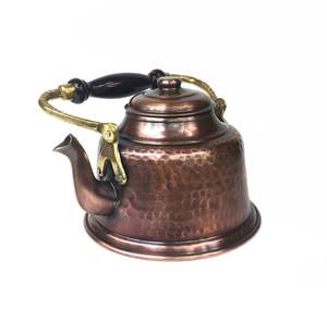 Théière en cuivre classique Maras Turquie, vintage, faite à la main, ensemble de thé et de café classique, élégant, 1L, de qualité supérieure, écologique, couleur oxyde - Product Image 4