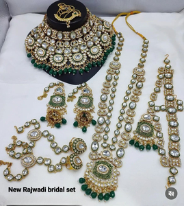 Conjunto nupcial de calidad superior Último conjunto nupcial indio tradicional Rajwadi para mujeres Perfecto para mujeres, ocasiones especiales - Product Image 4