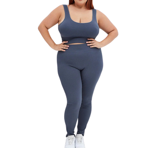 Leggings de Yoga Sin Costuras de Talla Grande con Cintura Alta, Tejido Elástico de Compresión, Ropa Deportiva de Soporte, Pantalones de Gimnasio para Mujer - Product Image 4