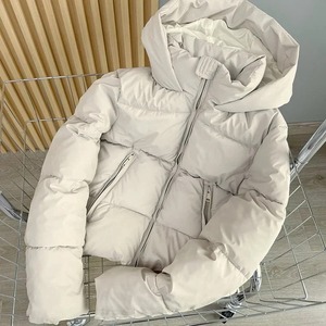 แจ็กเก็ตฤดูหนาววินเทจมีฮู้ดของผู้หญิงมีกระเป๋าแฟชั่นผ้าฝ้ายหนาบุนวมเสื้อลำลอง - Product Image 4