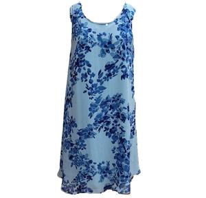 Robe mi-longue pour filles d'inspiration vintage Col rond en mousseline de soie tissée doublée de viscose écologique pour vêtements d'extérieur décontractés - Product Image 1