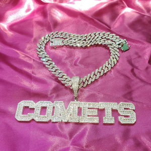 Colgante de diamante redondo cultivado en laboratorio VVS de lujo, joyería de Hip Hop con letra inicial, colgante personalizado de plata 925 - Product Image 4