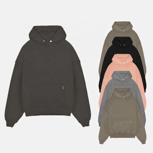 Personnalisé Top Qualité Sérigraphie Bouffante Fermeture Éclair Double Fermeture Éclair À Capuche Polaire Coton Français Terry Sans Cordes Sweat À Capuche Surdimensionné Hommes Hoodies - Product Image 3